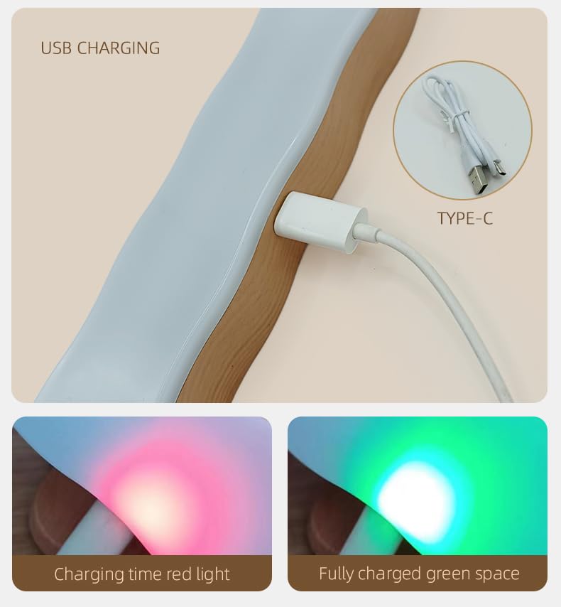LED Vanity Makeup Mirror Light - Wood