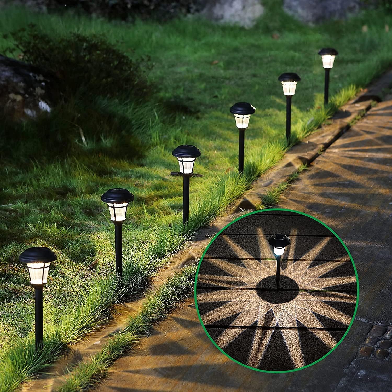 Solar Pathway Outdoor Light ( Pack of 6 )