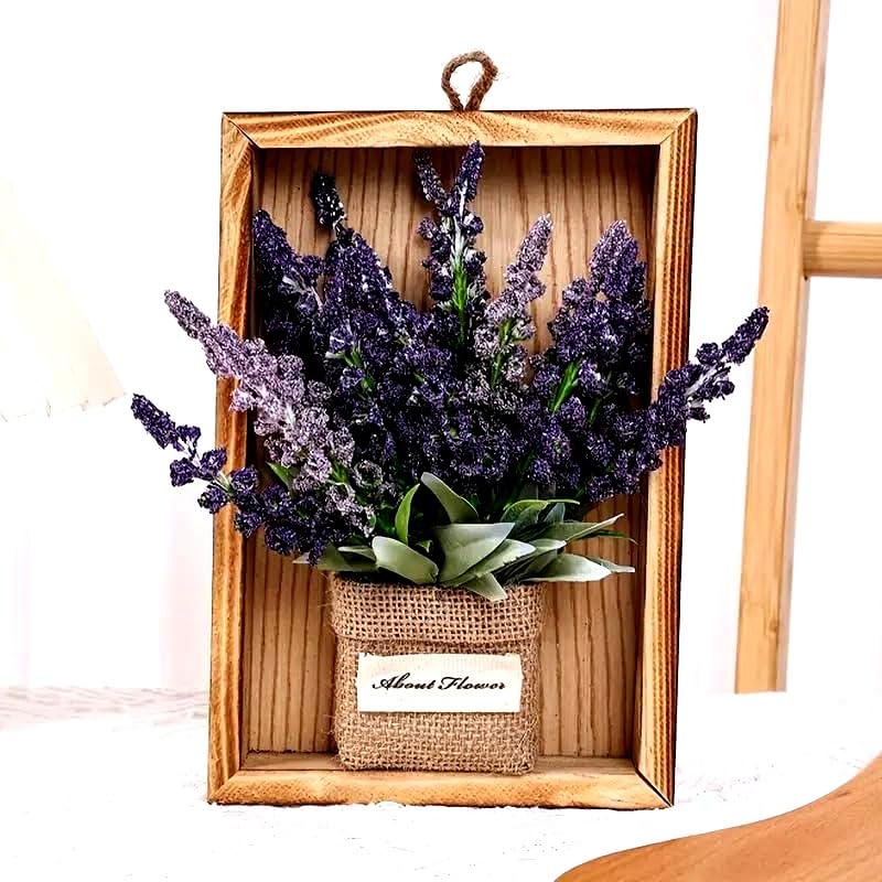 Artificial Lavender Wall Hanging Flower Frame