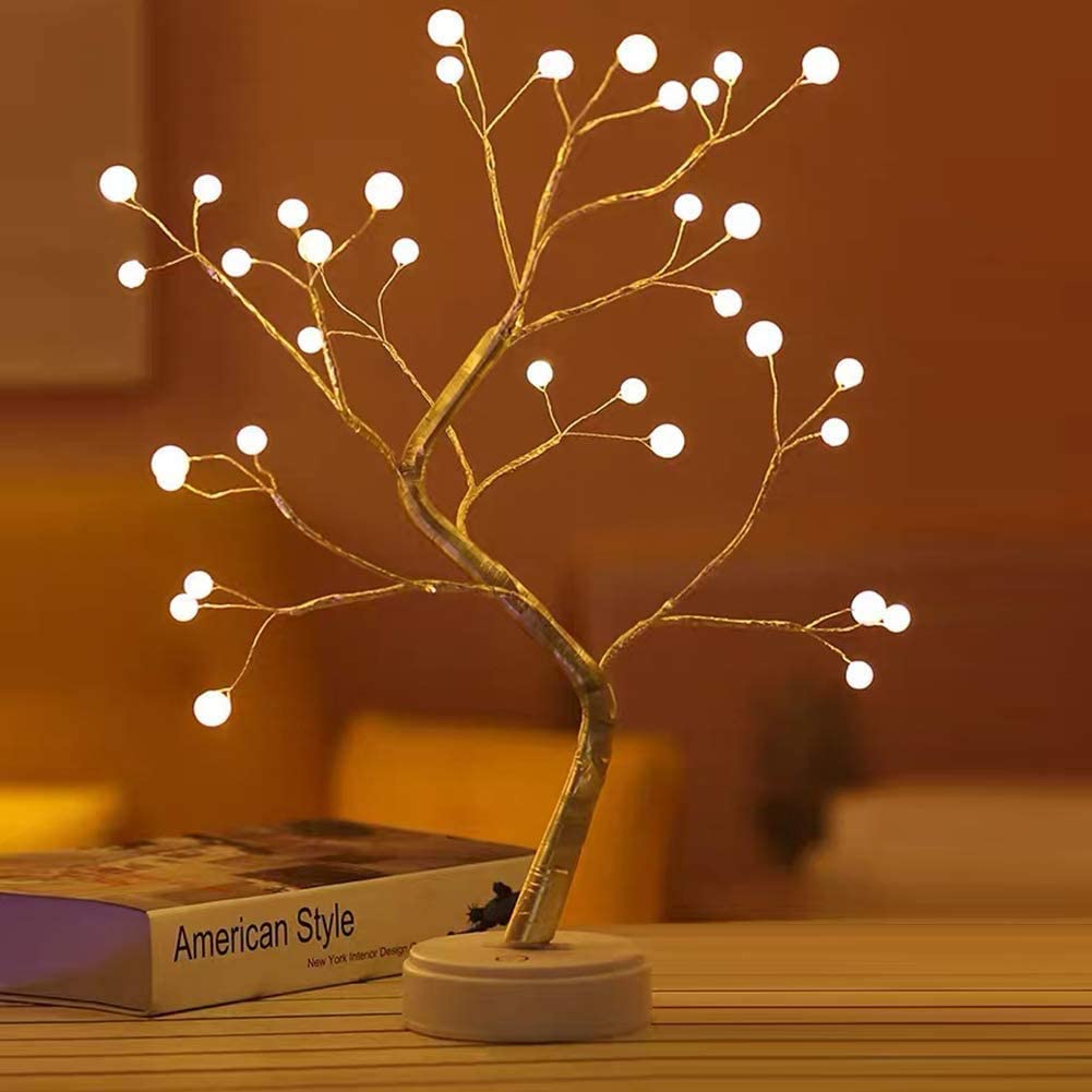 XERGY 20 Pearl Bonsai Tree Light with 36 LED Copper Wire String Light –  Xergy