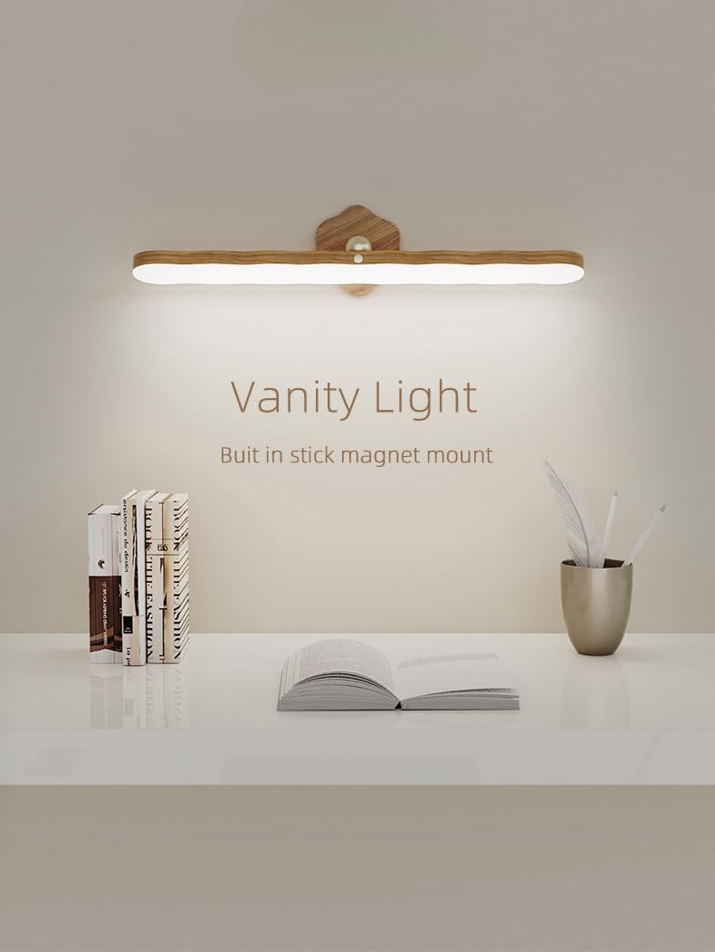LED Vanity Makeup Mirror Light - Wood