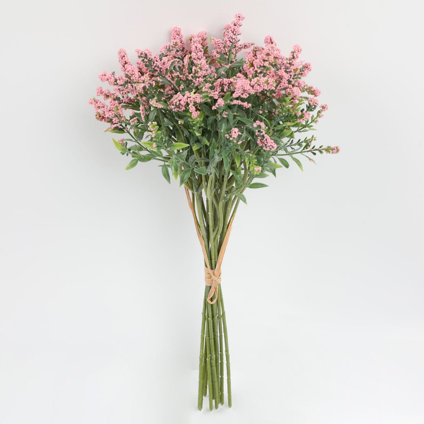 Real Touch Lavender Artificial Flower - Pink (14 inch, Pack of 12, Flower Bunch)