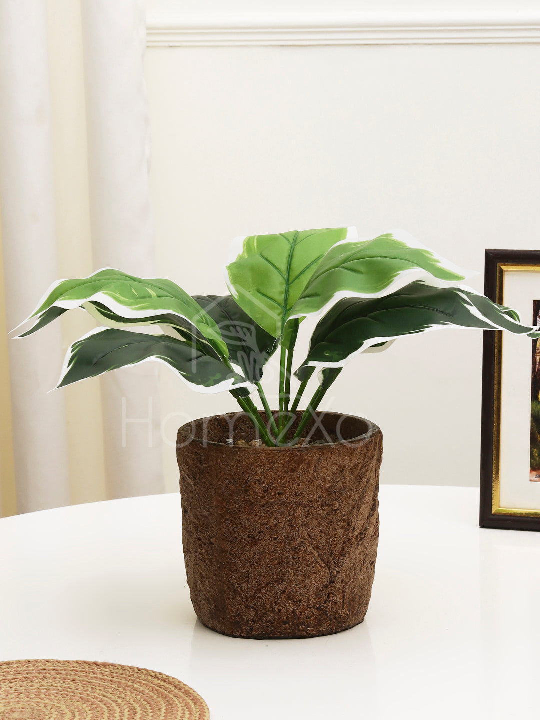 Artificial Green Leaf Plant With Stonepot