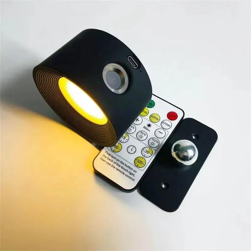 Wall Lamp With Remote - Black