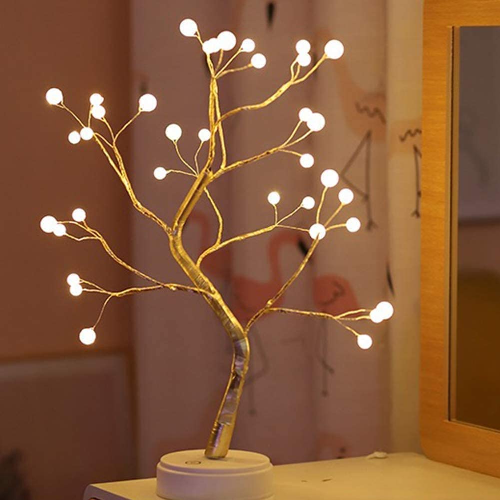 36 LED Pearl Bonsai Tree Light Table Lamp - 20 inch