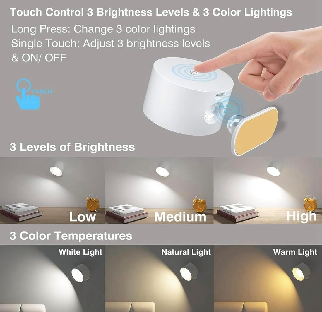 Wall Lamp With Remote - White