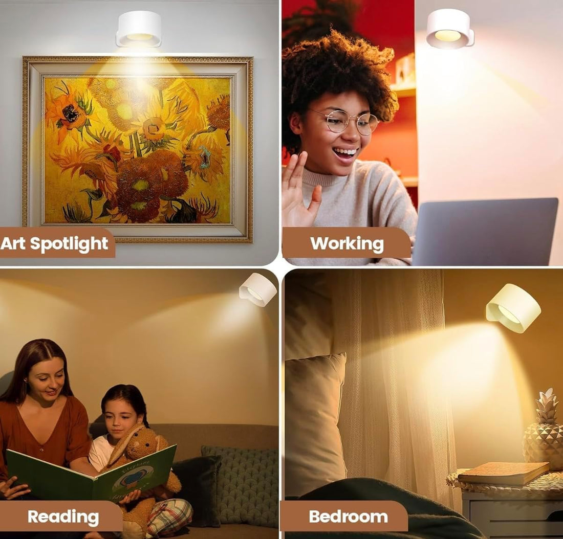 Wall Lamp With Remote - White