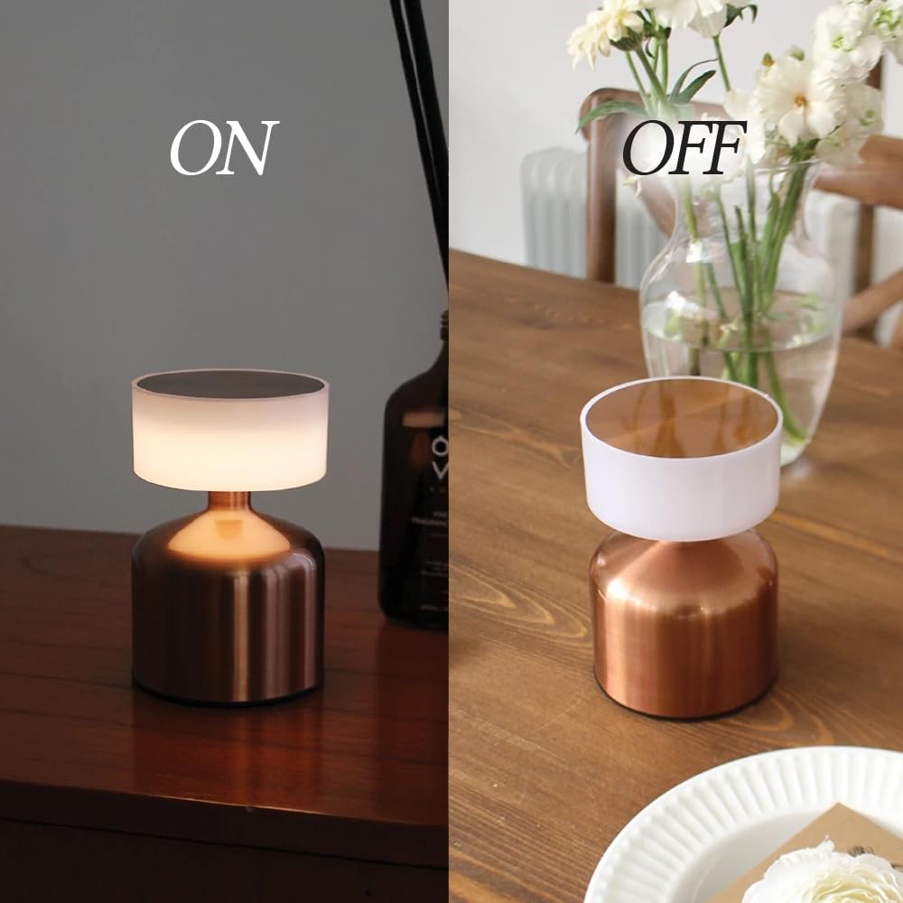 Metal Touch Control Table Lamp - Copper