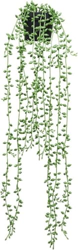 Artificial String of Pearls Hanging Plant With Pot