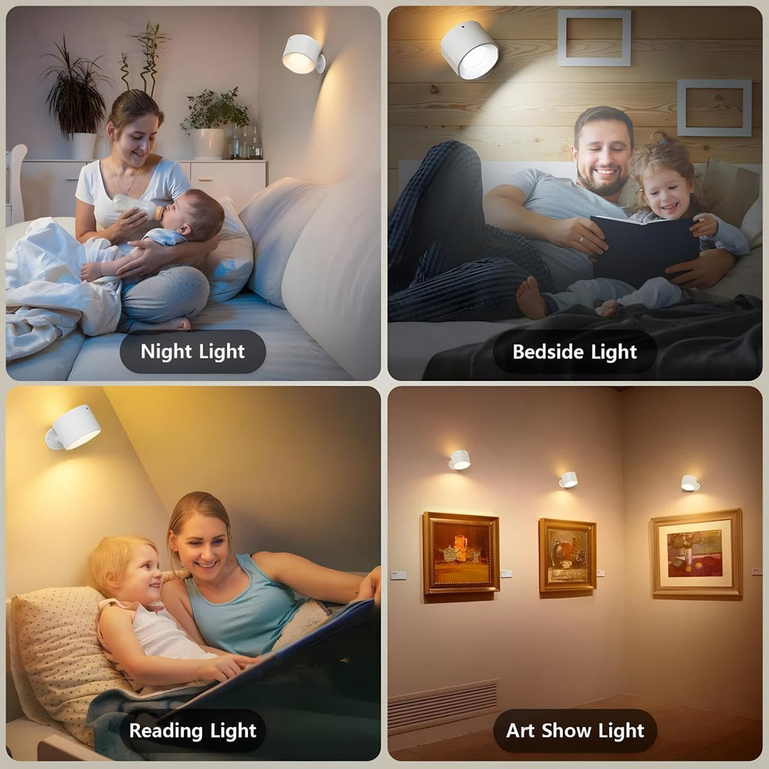 Wall Lamp With Remote - White