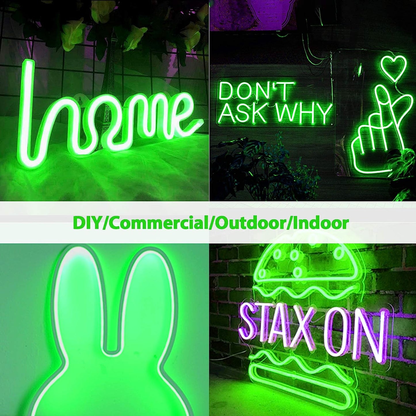 LED Neon Strip Lights - 5 Meter ( Green )
