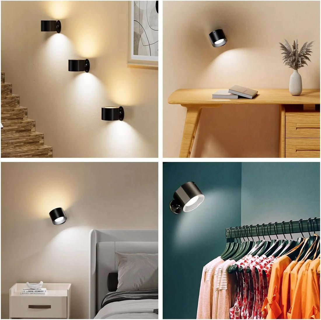 Wall Lamp With Remote - Black