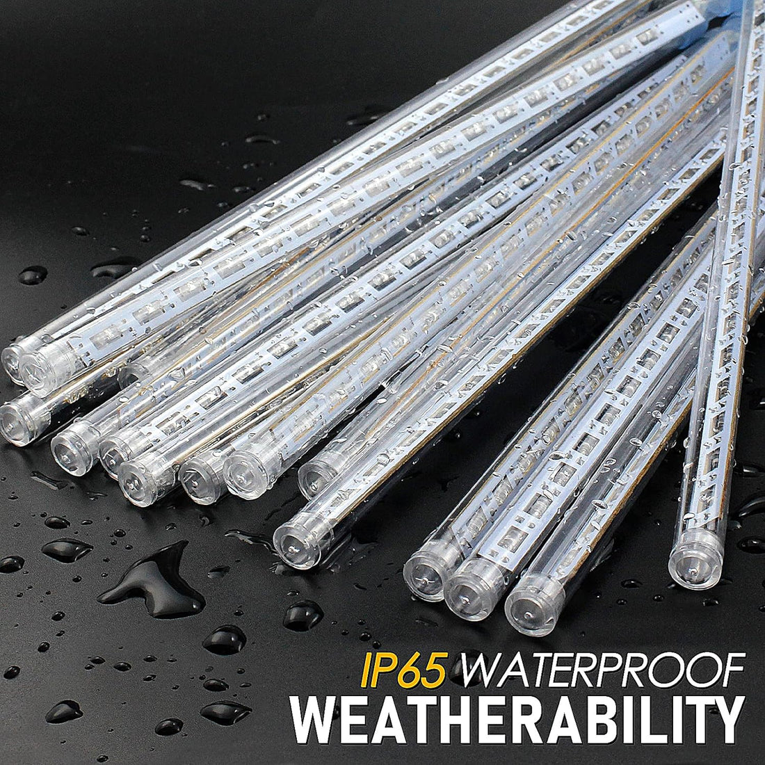 Meteor Lights 8 Tube 192 LED 12 Inch String Lights