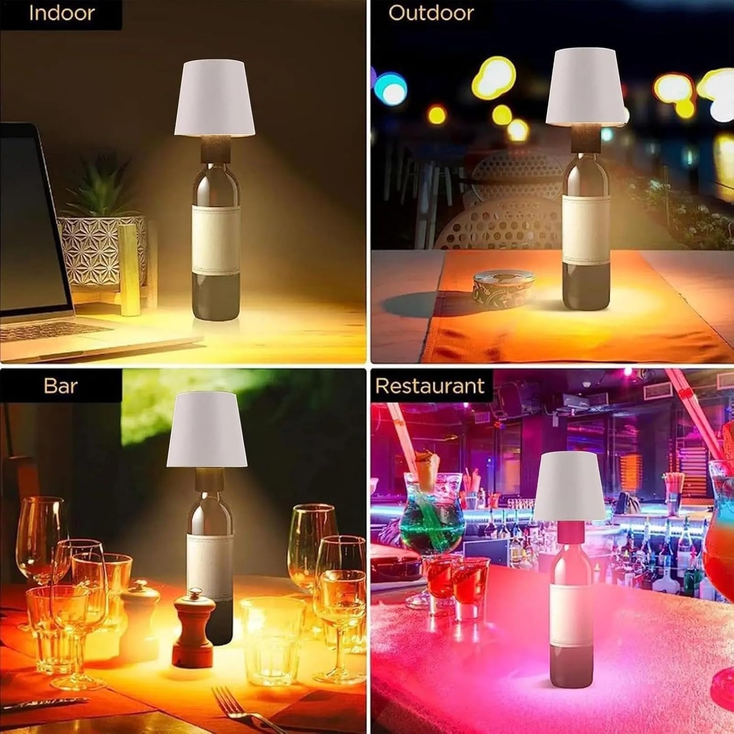 Wireless LED Bottle Lamp (Bottle Not Included) - White