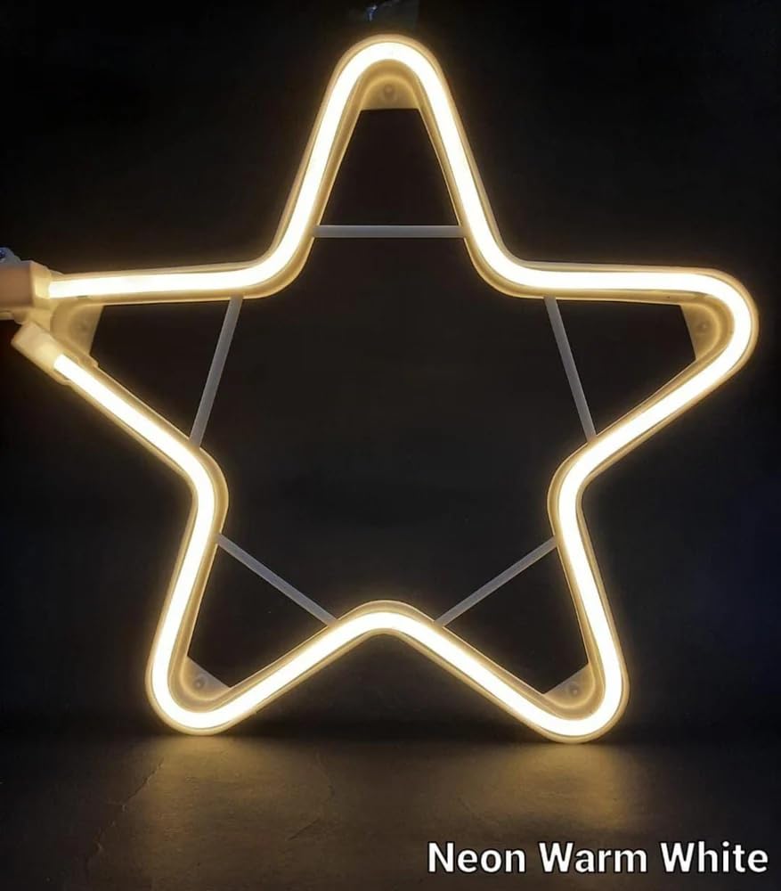 Star Shape Neon LED Light (Warm White)