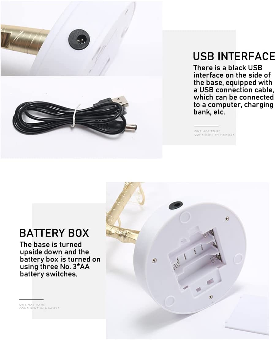 72 LED, 24 Golden Leaf Bonsai Tree Table Lamp - 20 inch