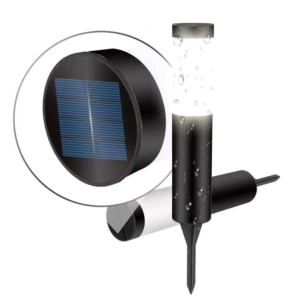 Aluminum Solar Bollard Pathway Lights (Pack of 2)