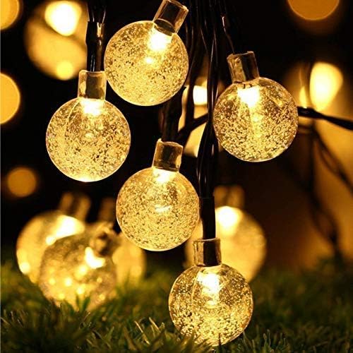 30LED 8 mode Crystal Globe Solar String Lights 6.35 Meter (Warm White)