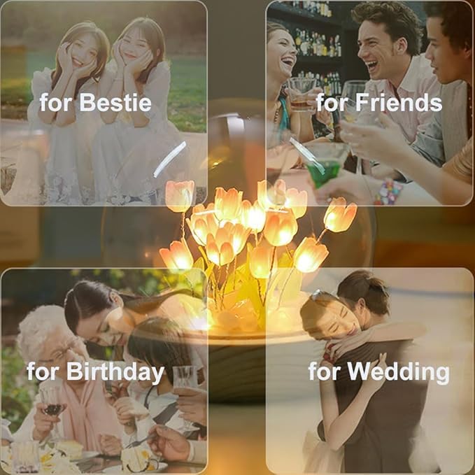 17 Flower LED Decoration Tulip Night Light