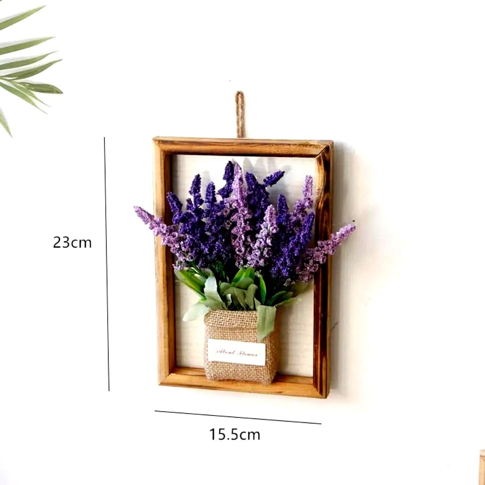 Artificial Lavender Wall Hanging Flower Frame