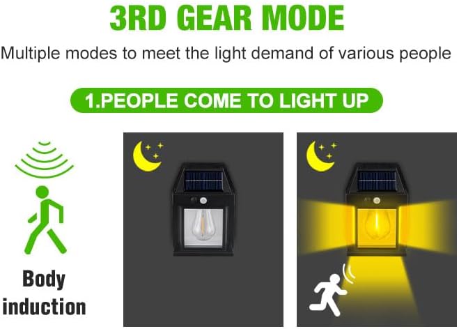 Exterior Outdoor Wall LED Lamp With Motion Sensor ( Black )