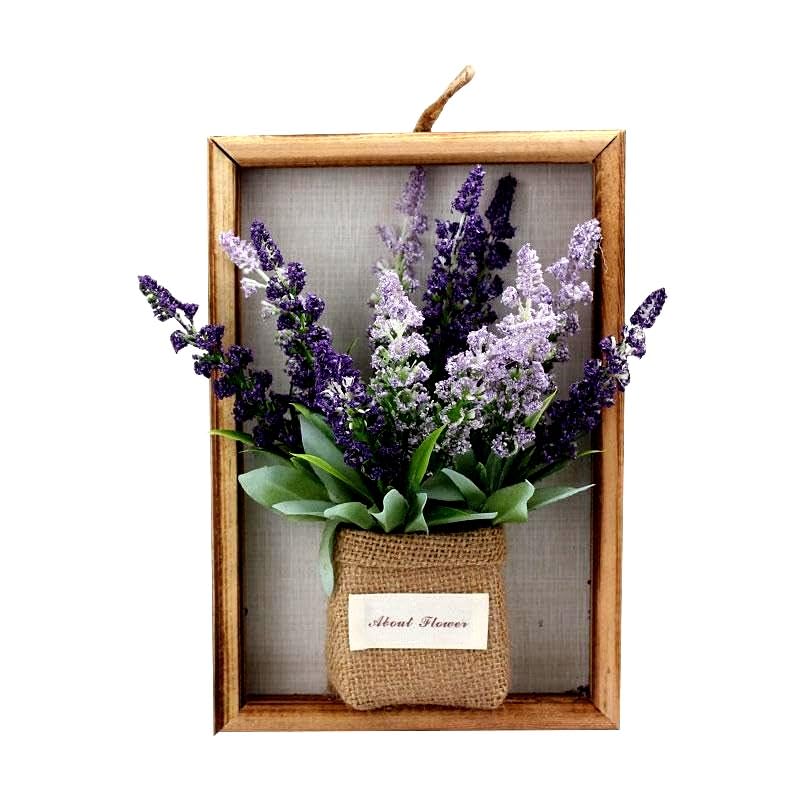 Artificial Lavender Wall Hanging Flower Frame