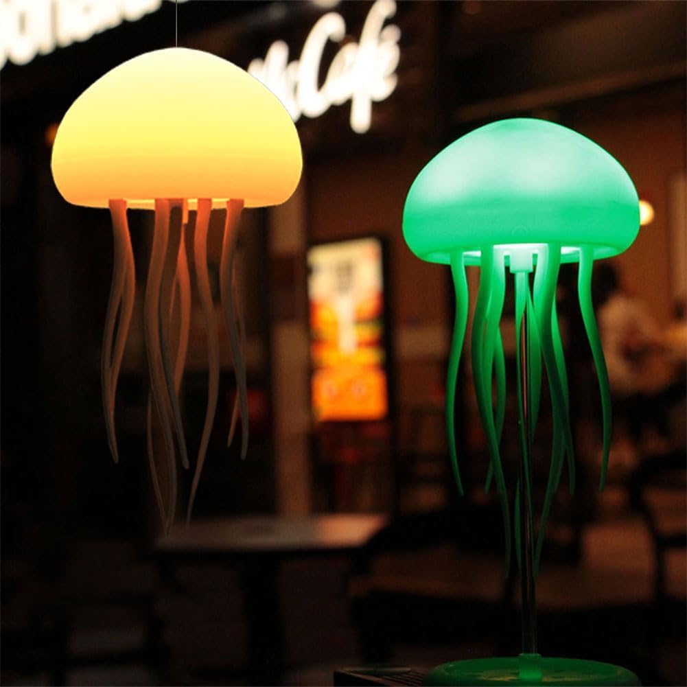 LED Cute Jellyfish (Hanging + Base) Night Lamp  (22 CM)