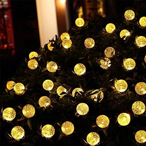 30LED 8 mode Crystal Globe Solar String Lights 6.35 Meter (Warm White)