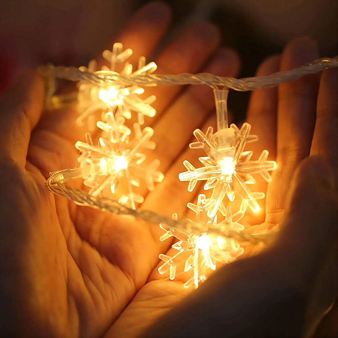 16 LED Snow LED String Fairy Lights - 3 Mtr ( Warm White )