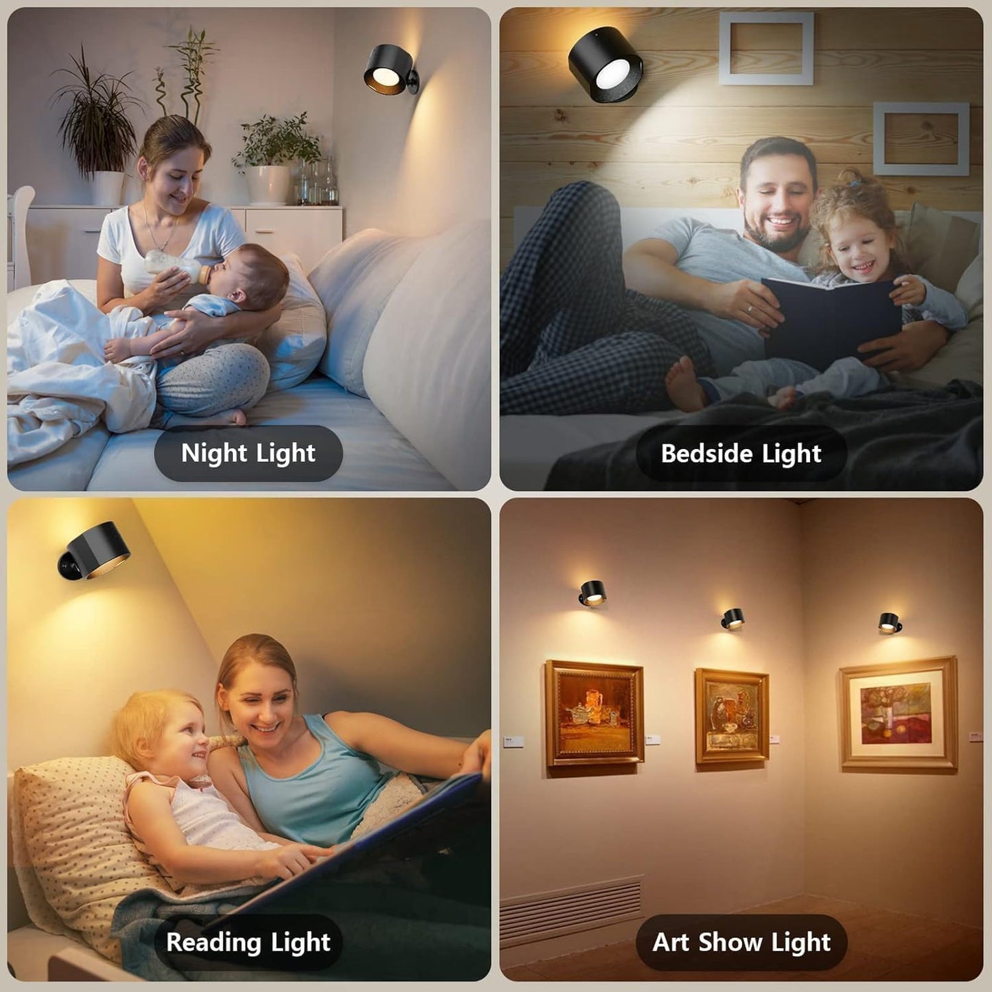 Wall Lamp With Remote - Black