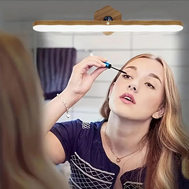 LED Vanity Makeup Mirror Light - Wood