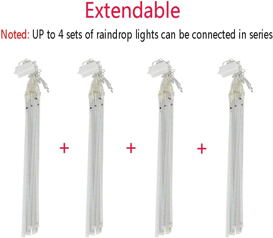 Meteor Lights 8 Tube 192 LED 12 Inch String Lights