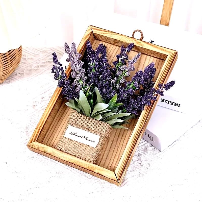 Artificial Lavender Wall Hanging Flower Frame