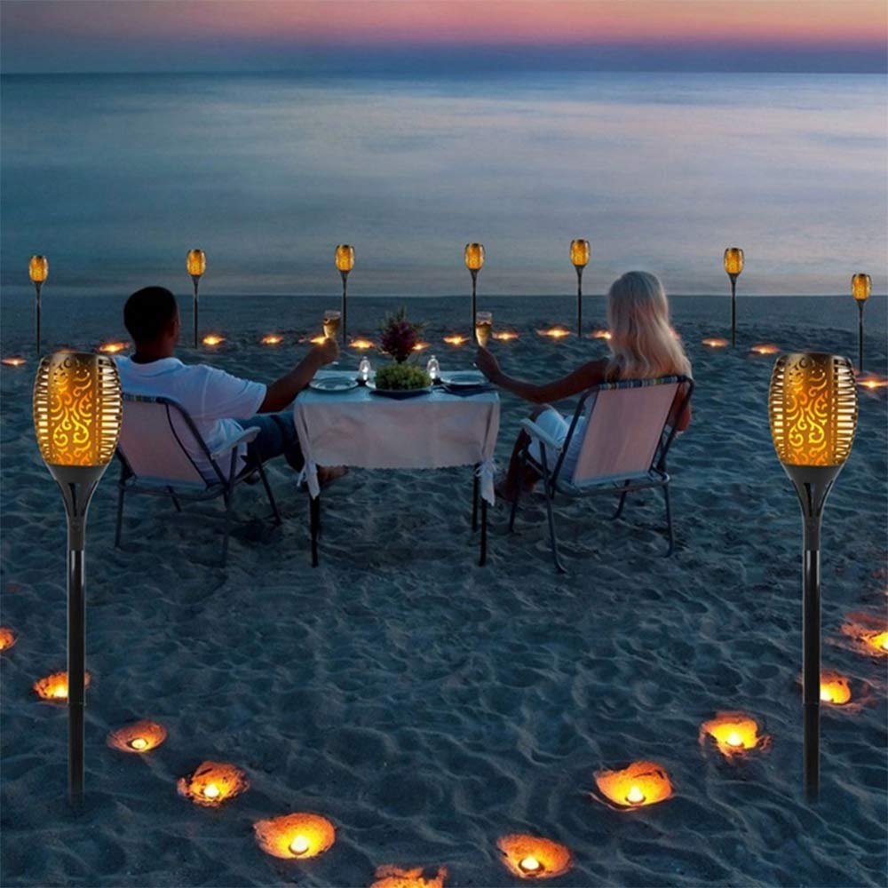 Solar Flame Flickering Torch Light (Pack of 4)