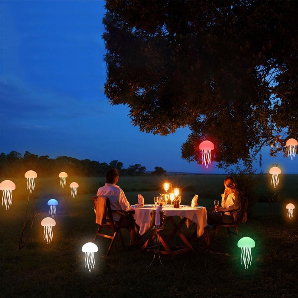 LED Cute Jellyfish (Hanging + Base) Night Lamp (22 CM)