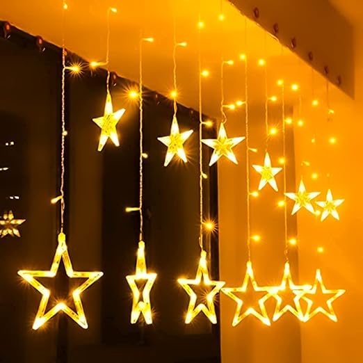 12 Stars 138 LED Curtain String Lights (Warm White)
