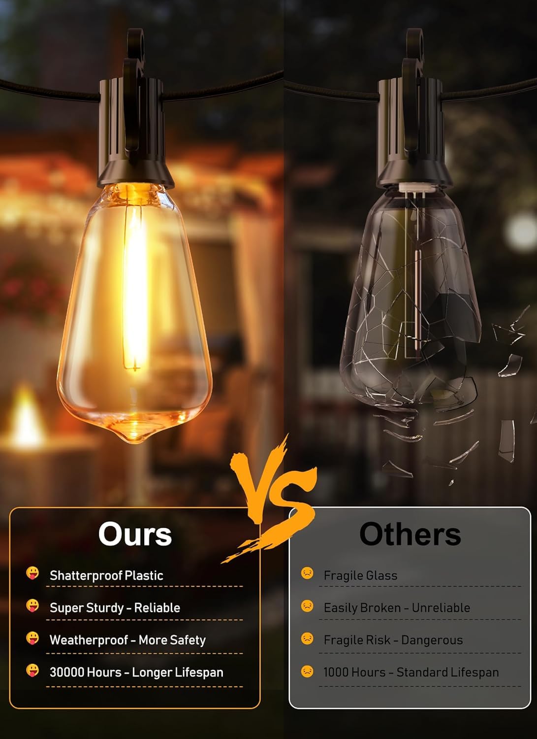 21 LEDs Decorative String Light- 6 m (Warm White)