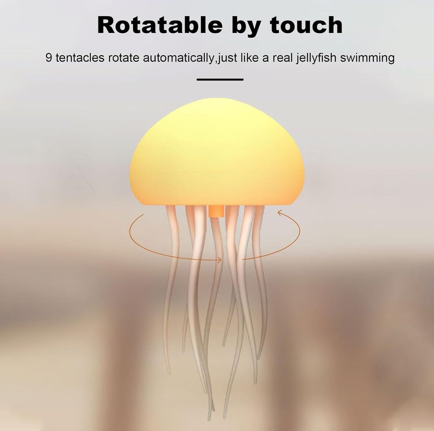 LED Cute Jellyfish (Hanging + Base) Night Lamp (22 CM)