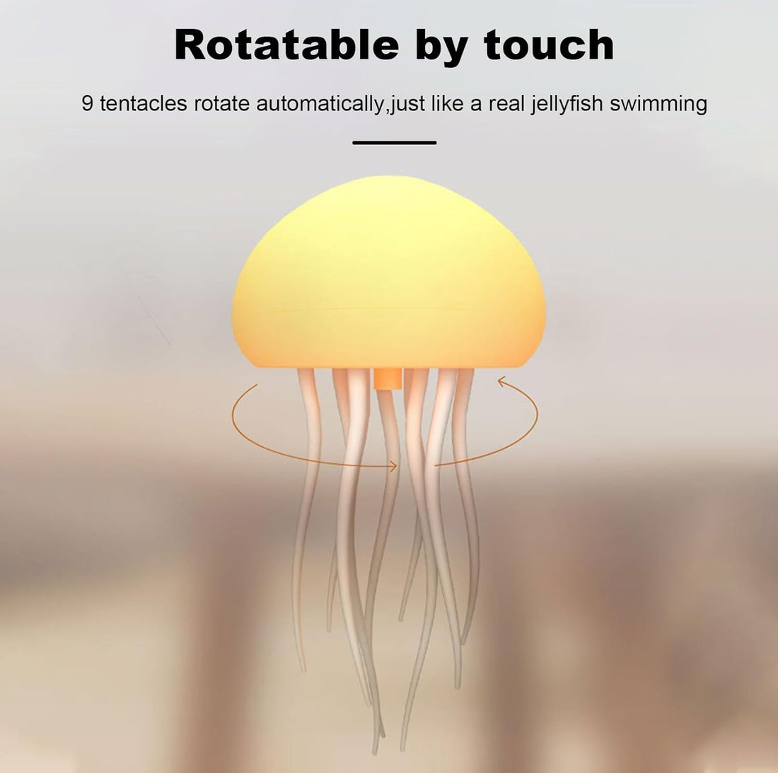 LED Cute Jellyfish (Hanging + Base) Night Lamp  (22 CM)