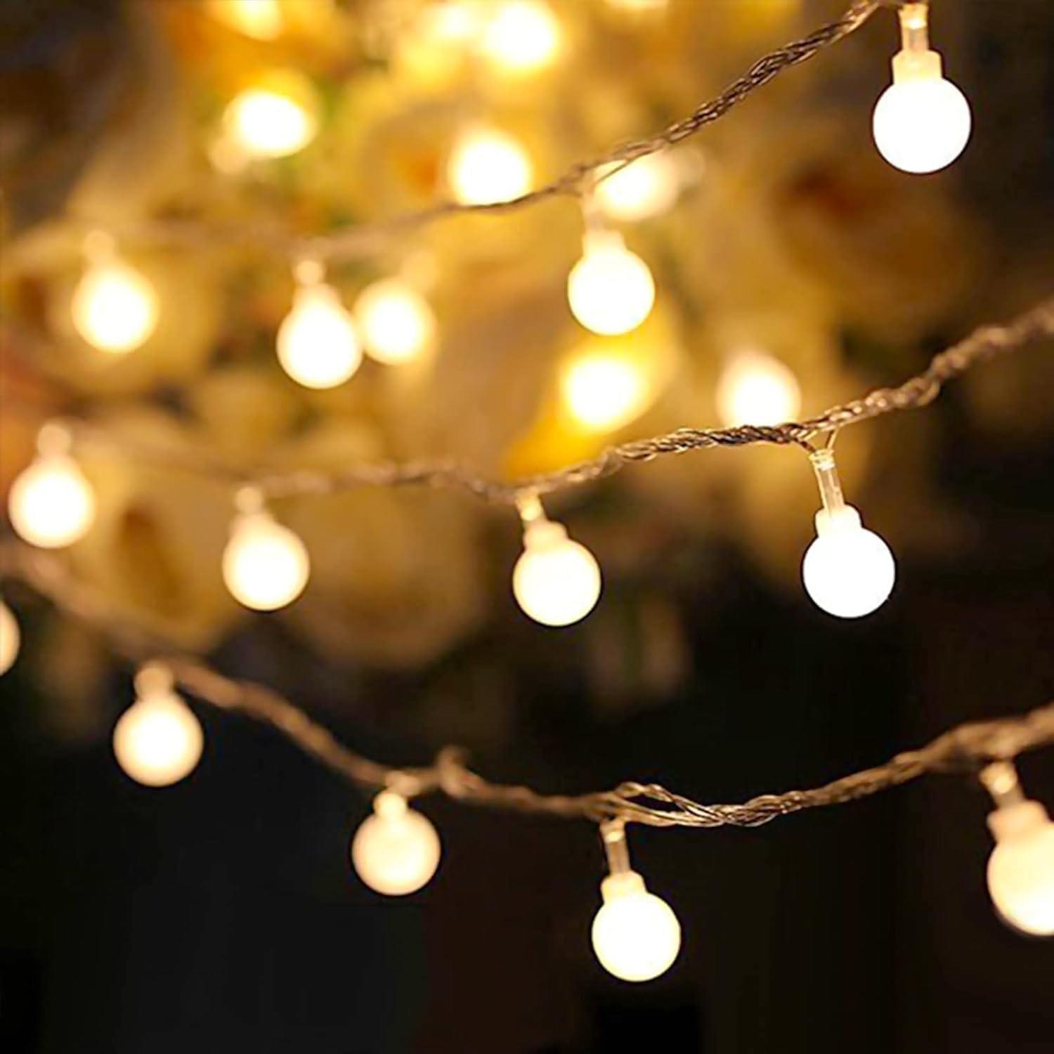 30 LED's Waterproof Solar Powered Fairy Lights ( 6 Mtr, Warm White)