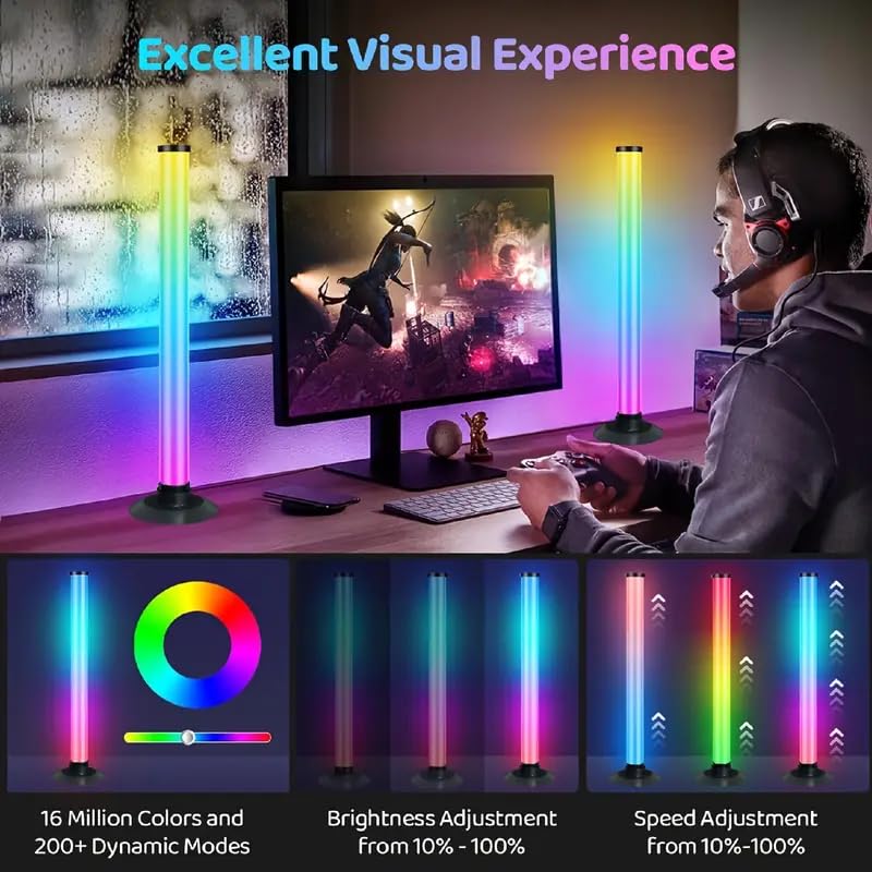 270° RGBIC Ambient Table Lamp- Pack of 2 (USB Powered, 5W)