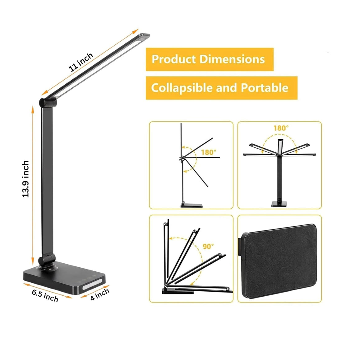 XERGY LED Desk Lamp with USB Charging Output