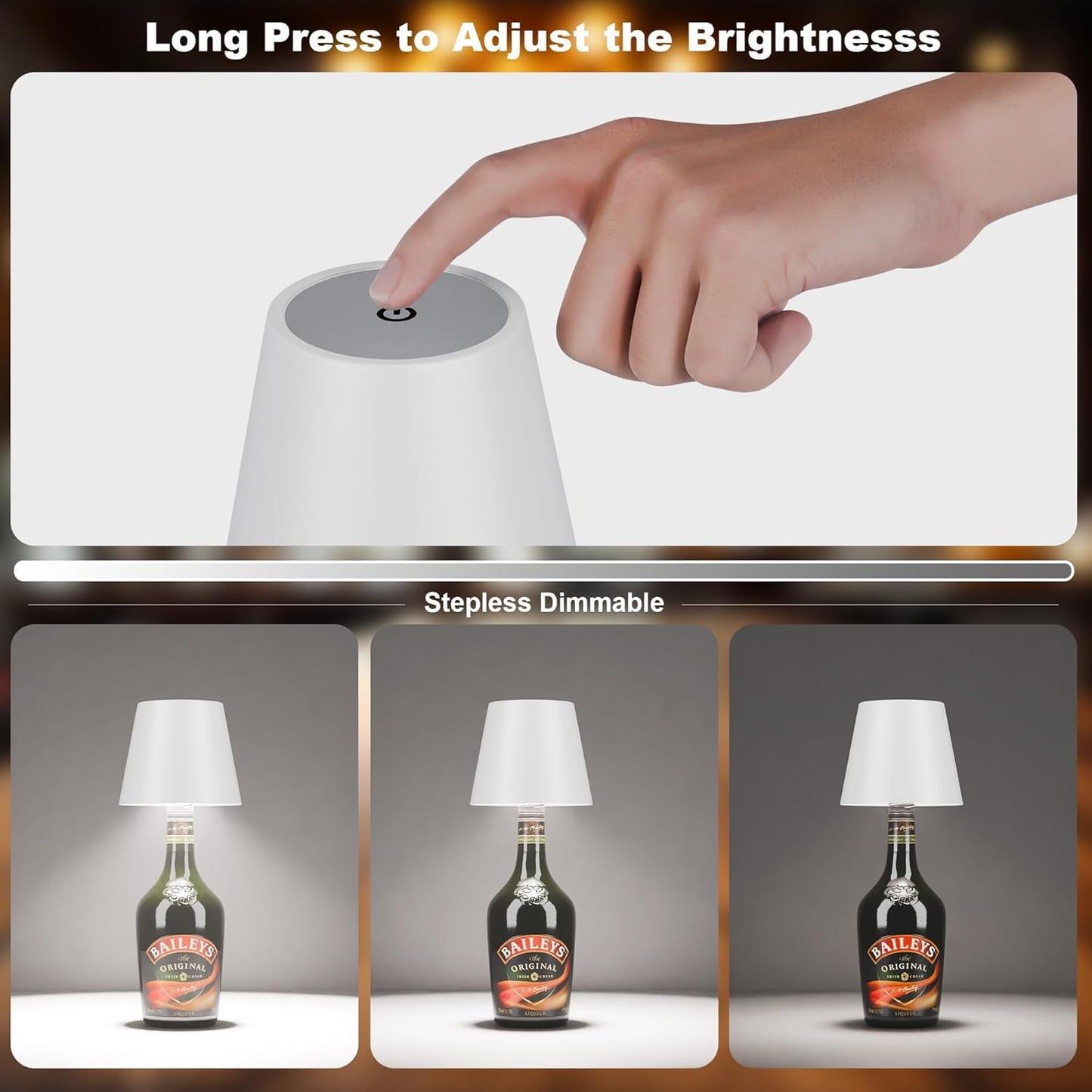 Wireless LED Bottle Lamp (Bottle Not Included) - White