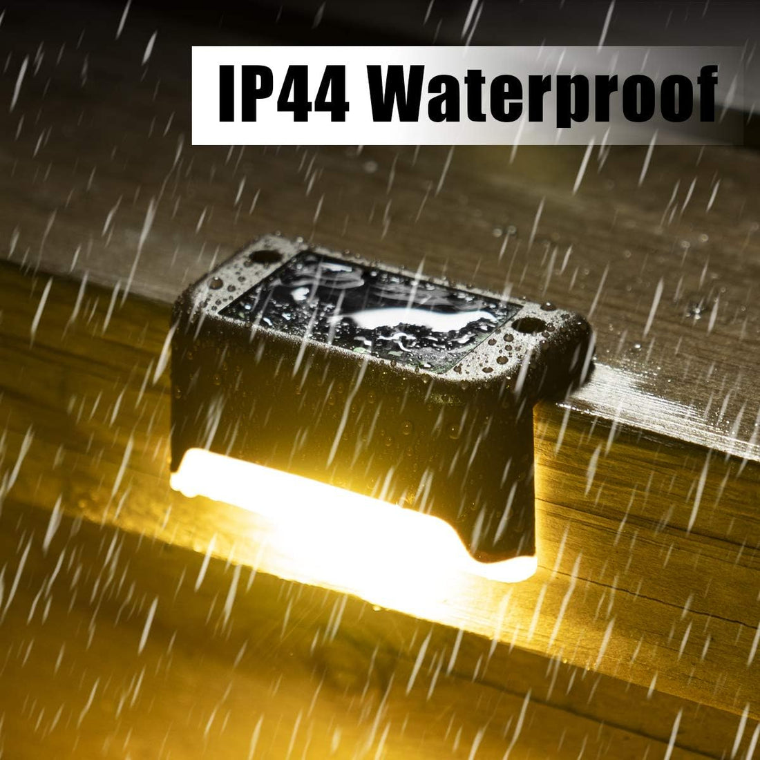 Solar Outdoor Deck Lights  - Warm White ( Pack of 4 )