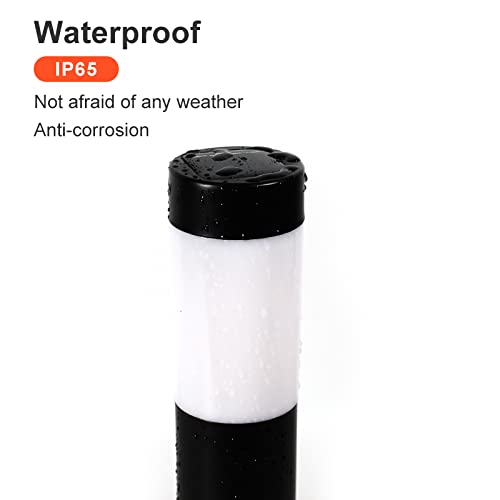 Solar Powered Path Bollard Lights ( Pack of 2, Black )