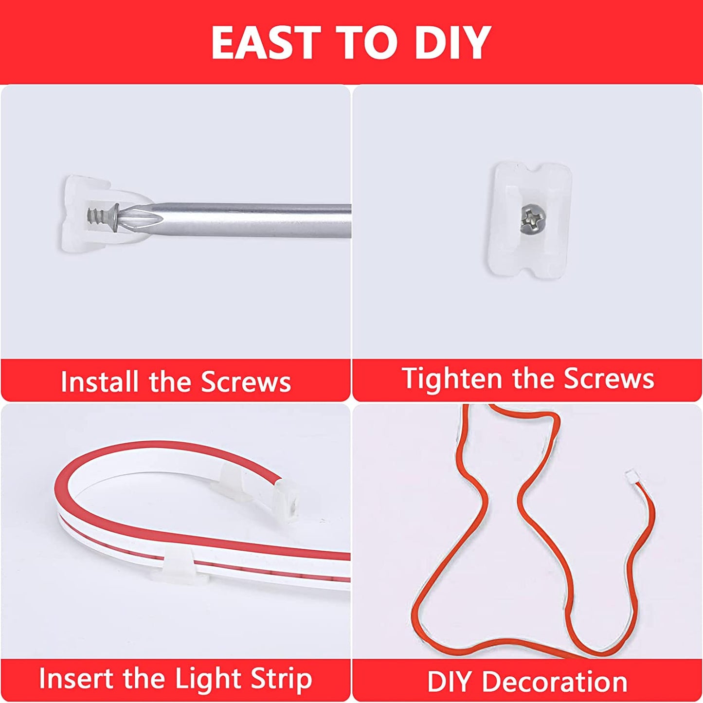 LED Neon Strip Lights - 5 Meter ( Red )