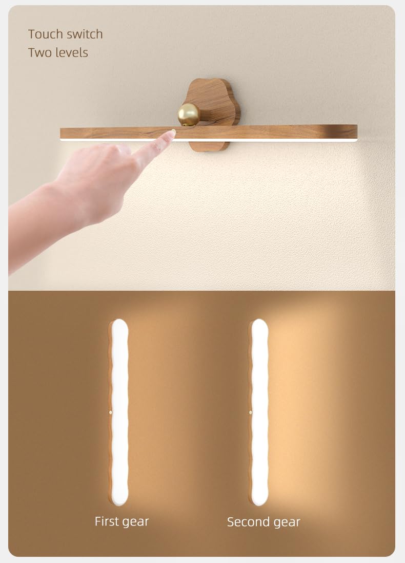 LED Vanity Makeup Mirror Light - Wood
