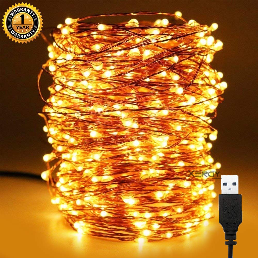 USB Powered 100 LED's Fairy String Light - 10m ( Warm White)