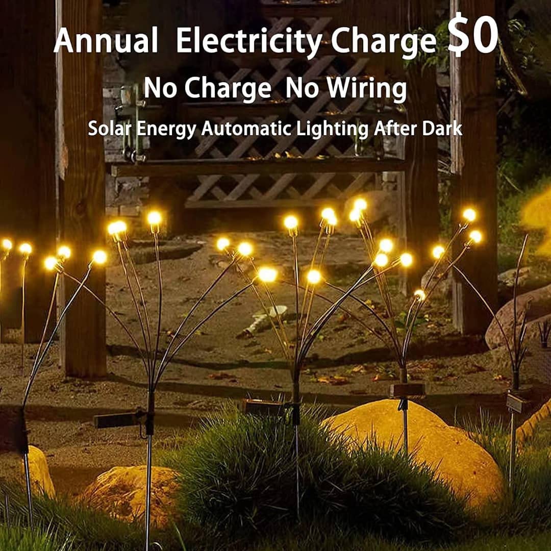 8 LED Solar Powered LED lights (Warm White, Pack of- 2)