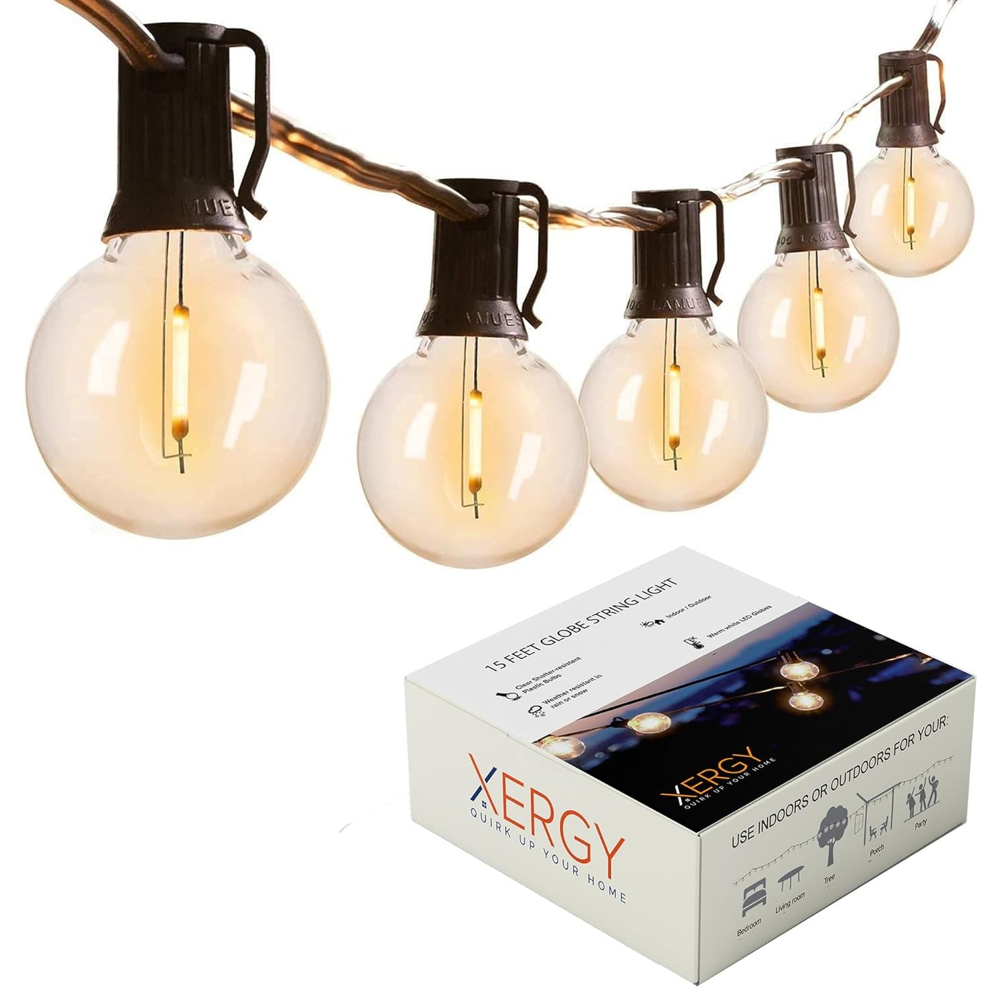 15 LEDs (4.57 m) Decorative String Lights -Warm White